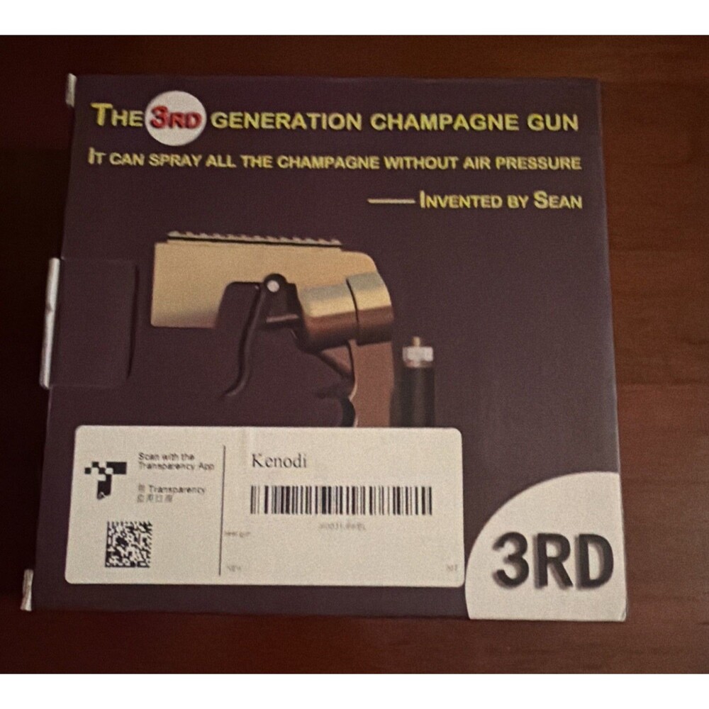 The 3RD Generation Champagne Gun.Spray Champagne Without Air Pressure.New In Box